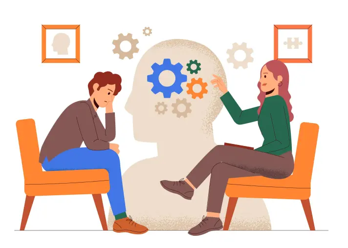 Profissional de psicologia oferecendo atendimento acolhedor e humanizado